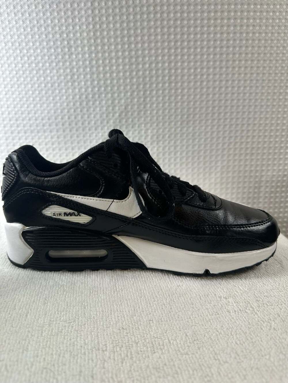 Nike Air Max 90 LTR GS Black White Size 6Y - Picture 6 of 9